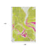 9' X 12' Lime Green Pink And Ivory Abstract Washable Area Rug With UV Protection