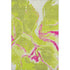9' X 12' Lime Green Pink And Ivory Abstract Washable Area Rug With UV Protection
