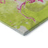 9' X 12' Lime Green Pink And Ivory Abstract Washable Area Rug With UV Protection