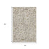 5' X 8' Beige Gray And Ivory Floral Washable Area Rug With UV Protection