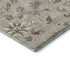 5' X 8' Beige Gray And Ivory Floral Washable Area Rug With UV Protection