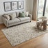 5' X 8' Beige Gray And Ivory Floral Washable Area Rug With UV Protection