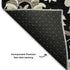 5' X 8' Black Ivory And Beige Floral Washable Area Rug With UV Protection