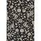 8' X 10' Black Ivory And Beige Floral Washable Area Rug With UV Protection
