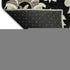 9' X 12' Black Ivory And Beige Floral Washable Area Rug With UV Protection