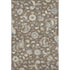 5' X 8' Chocolate Blue And Beige Floral Washable Area Rug With UV Protection