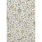 5' X 8' Ivory Copper And Gray Floral Washable Area Rug With UV Protection