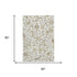 5' X 8' Ivory Copper And Gray Floral Washable Area Rug With UV Protection