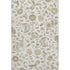 8' X 10' Ivory Copper And Gray Floral Washable Area Rug With UV Protection