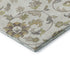 8' X 10' Ivory Copper And Gray Floral Washable Area Rug With UV Protection