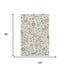 8' X 10' Ivory Copper And Gray Floral Washable Area Rug With UV Protection