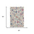5' X 8' Linen Pink And Blue Floral Washable Area Rug With UV Protection