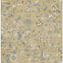 5' X 8' Wheat Blue And Beige Floral Washable Area Rug With UV Protection