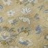 8' X 10' Wheat Blue And Beige Floral Washable Area Rug With UV Protection