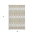 5' X 8' Beige Taupe And Ivory Geometric Washable Area Rug With UV Protection