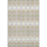 5' X 8' Beige Taupe And Ivory Geometric Washable Area Rug With UV Protection