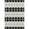 5' X 8' Black Gray And Ivory Geometric Washable Area Rug With UV Protection