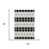8' X 10' Black Gray And Ivory Geometric Washable Area Rug With UV Protection