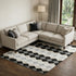 8' X 10' Black Gray And Ivory Geometric Washable Area Rug With UV Protection