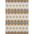 9' X 12' Copper Beige And Ivory Geometric Washable Area Rug With UV Protection