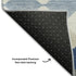 9' X 12' Navy Blue Ivory And Gray Geometric Washable Area Rug With UV Protection