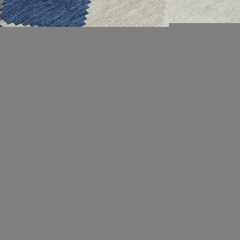 9' X 12' Navy Blue Ivory And Gray Geometric Washable Area Rug With UV Protection