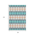 8' X 10' Teal Coral And Ivory Geometric Washable Area Rug With UV Protection