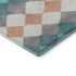 8' X 10' Teal Coral And Ivory Geometric Washable Area Rug With UV Protection