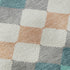 8' X 10' Teal Coral And Ivory Geometric Washable Area Rug With UV Protection
