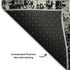 5' X 8' Black Ivory And Gray Abstract Washable Area Rug With UV Protection
