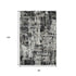8' X 10' Black Ivory And Gray Abstract Washable Area Rug With UV Protection