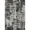 8' X 10' Black Ivory And Gray Abstract Washable Area Rug With UV Protection
