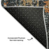 8' X 10' Charcoal Copper And Gray Abstract Washable Area Rug With UV Protection