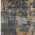 8' X 10' Charcoal Copper And Gray Abstract Washable Area Rug With UV Protection
