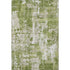 5' X 8' Green And Ivory Abstract Washable Area Rug With UV Protection