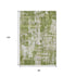 8' X 10' Green And Ivory Abstract Washable Area Rug With UV Protection