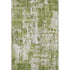 8' X 10' Green And Ivory Abstract Washable Area Rug With UV Protection