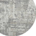 8' Gray And Ivory Abstract Washable Round Rug With UV Protection