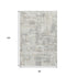 8' X 10' Ivory And Gray Abstract Washable Area Rug With UV Protection