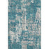 9' X 12' Teal Gray And Ivory Abstract Washable Area Rug With UV Protection