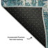 9' X 12' Teal Gray And Ivory Abstract Washable Area Rug With UV Protection