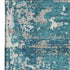 9' X 12' Teal Gray And Ivory Abstract Washable Area Rug With UV Protection