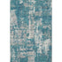 9' X 12' Teal Gray And Ivory Abstract Washable Area Rug With UV Protection