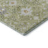 9' X 12' Artichoke Green Gray And Ivory Oriental Washable Area Rug With UV Protection
