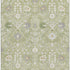 9' X 12' Artichoke Green Gray And Ivory Oriental Washable Area Rug With UV Protection