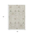 5' X 8' Beige Ivory And Taupe Oriental Washable Area Rug With UV Protection