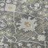 8' Charcoal Ivory And Gold Oriental Washable Round Rug With UV Protection
