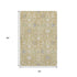 5' X 8' Gold Gray And Ivory Oriental Washable Area Rug With UV Protection