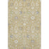 5' X 8' Gold Gray And Ivory Oriental Washable Area Rug With UV Protection