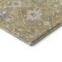 5' X 8' Gold Gray And Ivory Oriental Washable Area Rug With UV Protection